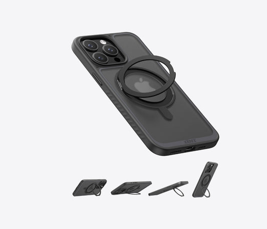 Magnetic Case with Magnetic Invisible Stand – Black