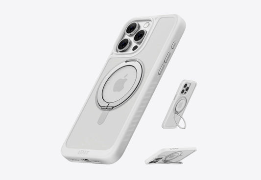 Magnetic Case with Magnetic Invisible Stand – Aurora White